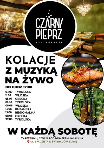 kolacje tematyczne lato 2026 restauracja czarny pieprz